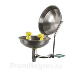 Купить аварийный душ-фонтан для глаз, 2 насадки, раковина и защитная крышка из нержавеющей стали, настенный монтаж, фото