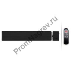 Инфракрасный обогреватель FS-2600, черный корпус, мощность 2600 Вт, на пульте управления, настенный и потолочный монтаж